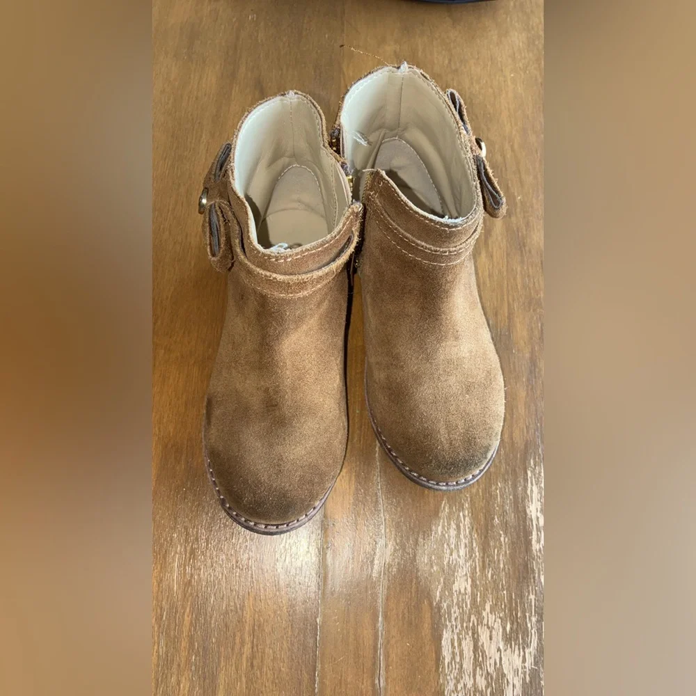 Janie and Jack Tan Kids Boots